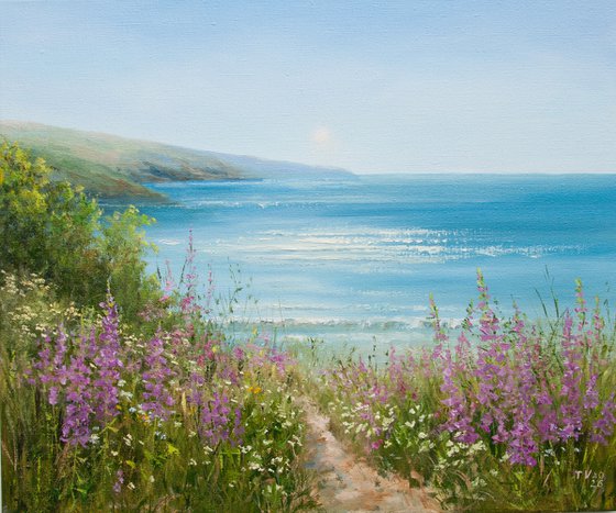 Wildflowers by the Ocean