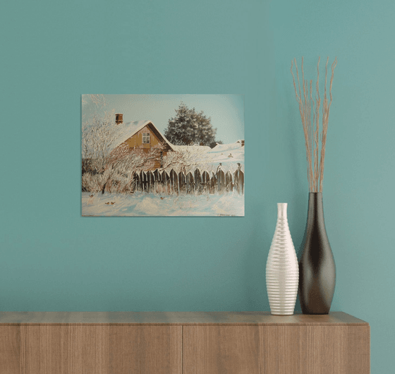 Winter Rural Landscape Art