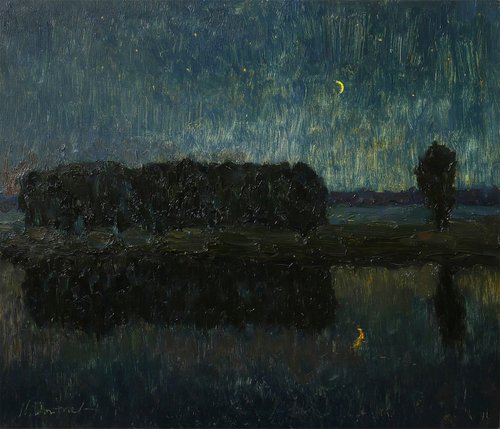 The Deep Night - night painting by Nikolay Dmitriev