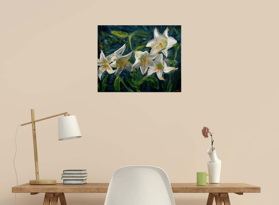 White lilies