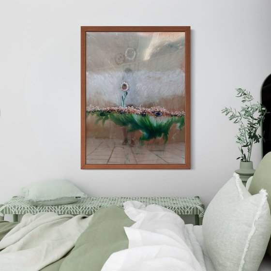 Earth Coral Garden Abstract Crystal Artwork