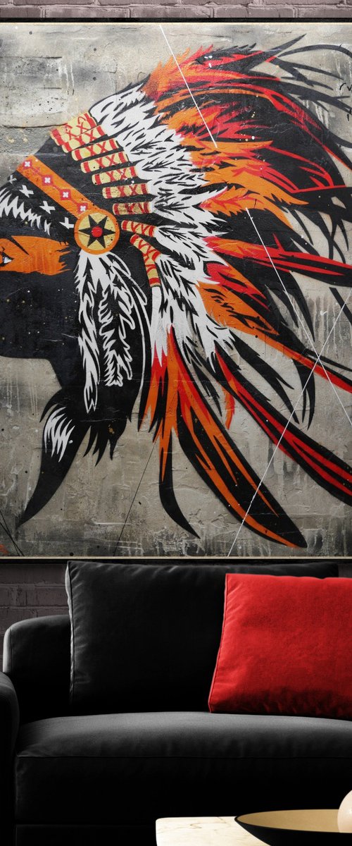 Orange Feathers by Franko