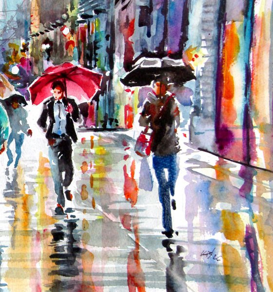 In the rain