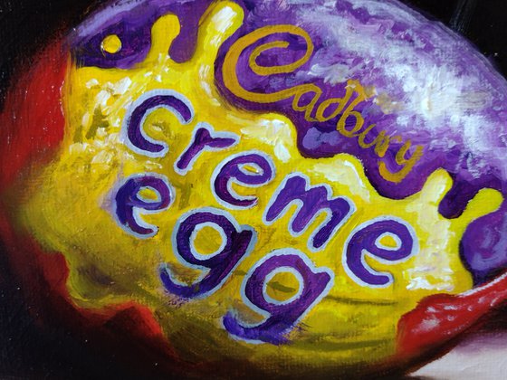 Cadbury chocolate Creme egg still life