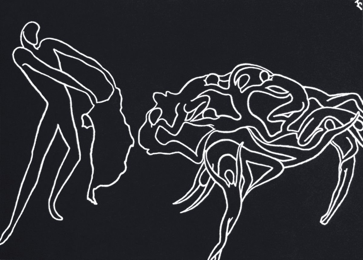 Expressive Portrait Acrylic Painting By Lia Chechelashvili, 24 X 18", Toreador, Original Artwork