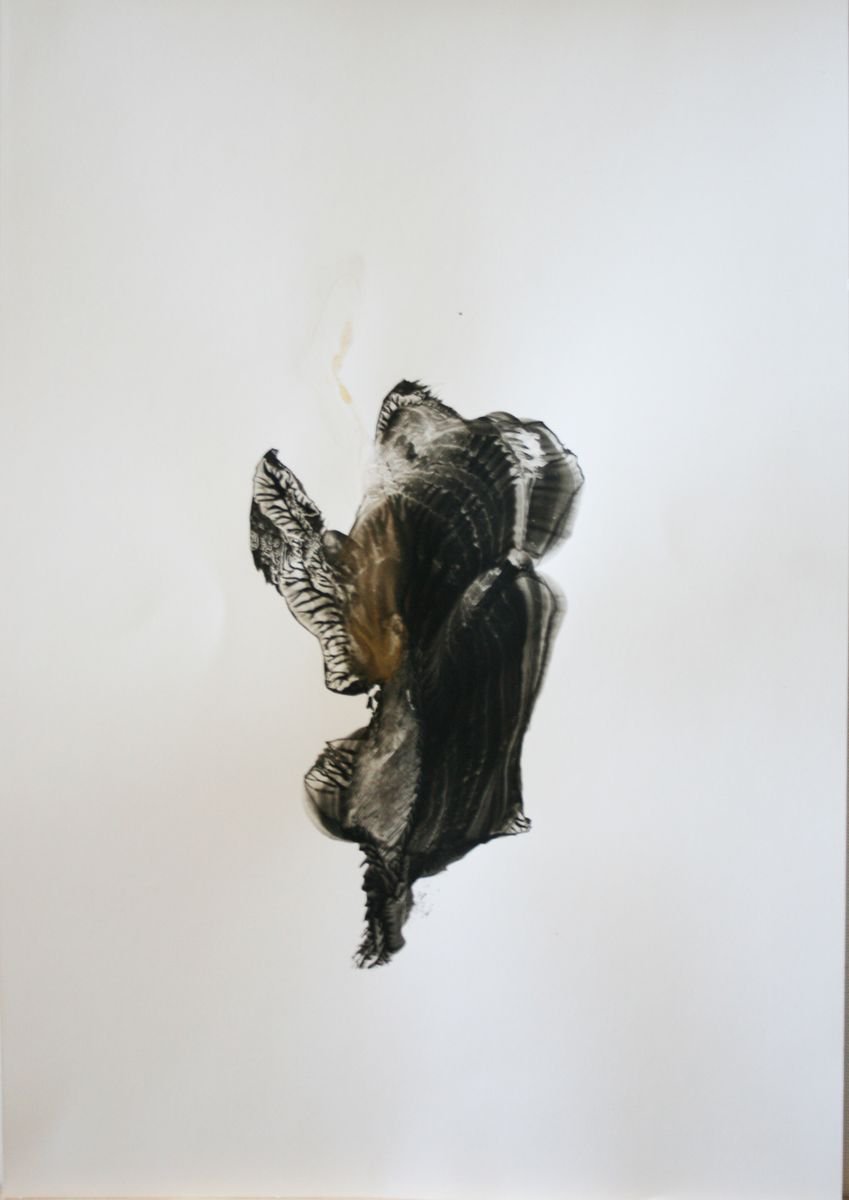 Expressive Abstract Limited Edition Print By Salana Art / Svetlana Samovarova, 9 X 13", Abstraction 1008, Original Artwork