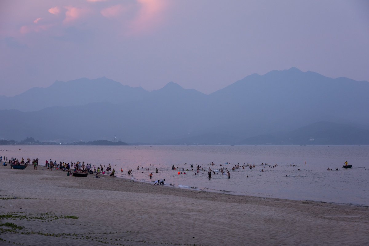 Photorealistic Landscape Photograph By Serge Horta, 48 X 32", Night Swimming Series No.3, Original Artwork