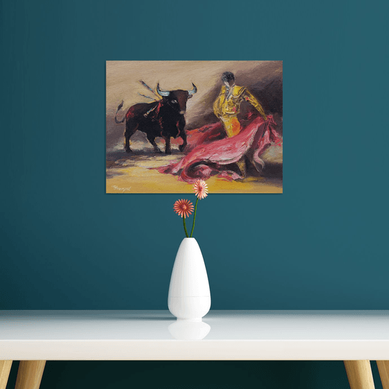 Bullfight (30x40cm oil/canvas)