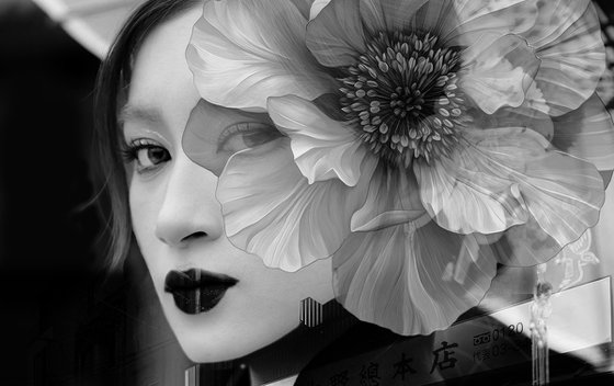Geisha with Flower
