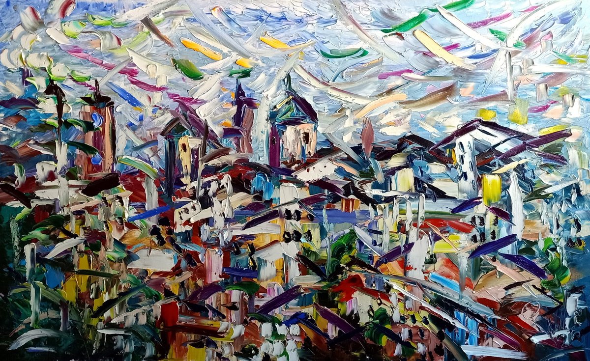 Oltre I Tetti By Antonino Puliafico, 73 X 43, Artwork For Sale On Artfinder