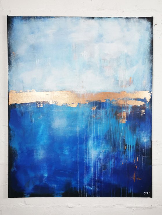 Deep Sea #6 – Bronze in Blue 80x100cm