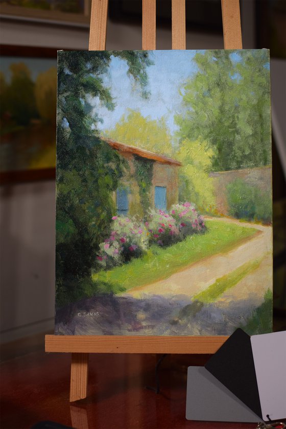 Old Stone French house in late Spring