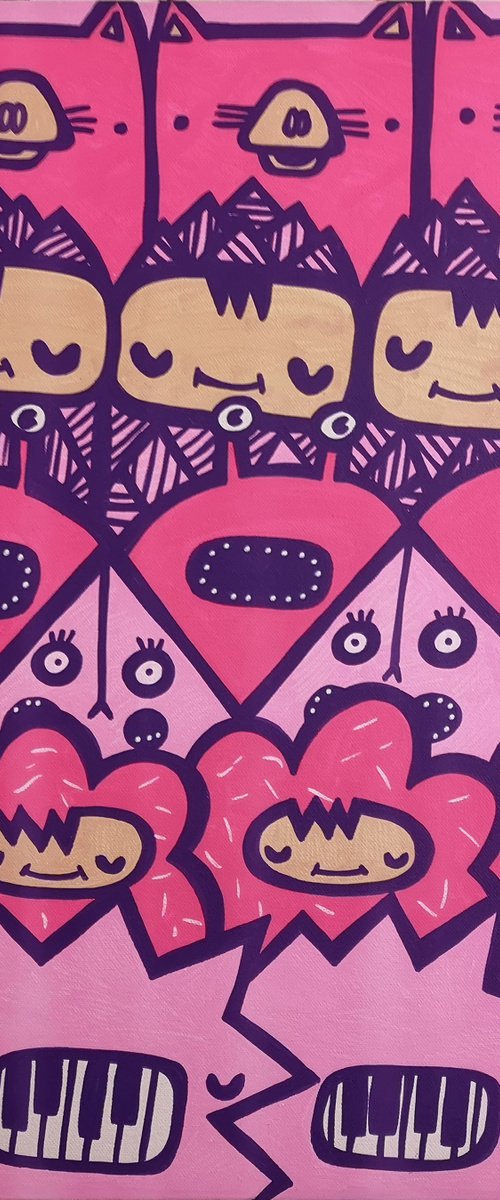 In Line - Pink by Kev Munday