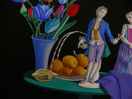 Flowers and Meissen Figures