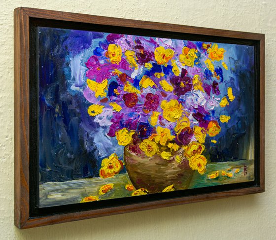 VIOLET AND YELLOW FLOWERS