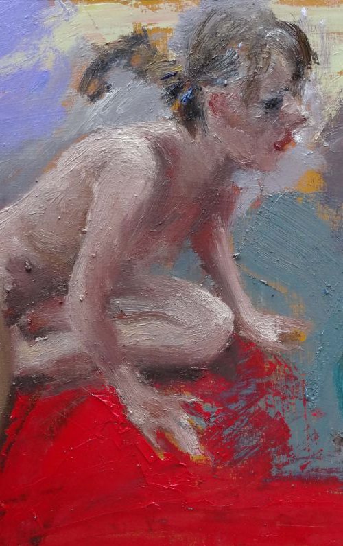 La vérité toute nue face à un perroquet by Manuel Leonardi