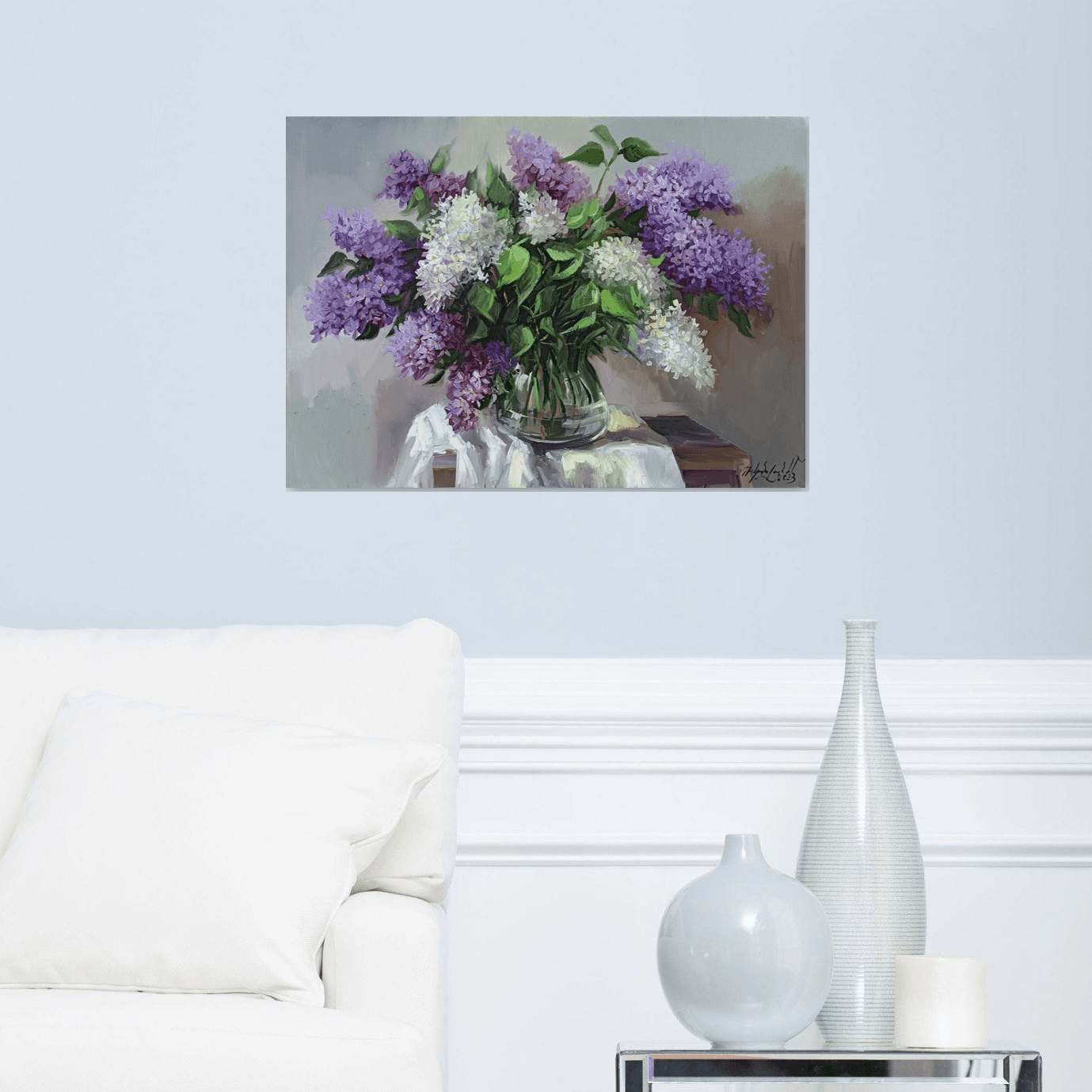 Lilacs (50x70cm, oil painting, ready to hang) Oil painting by Mari