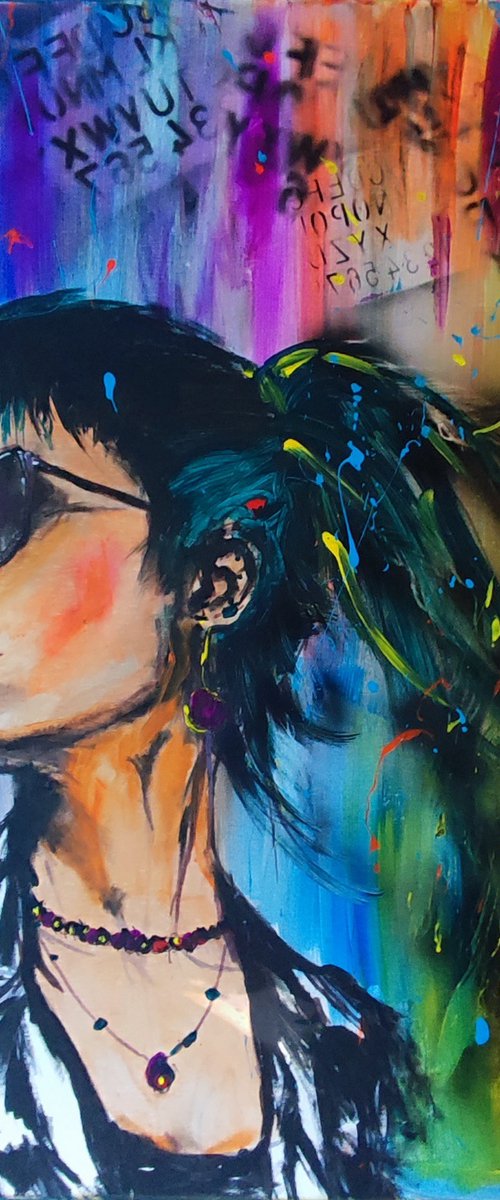 Women with sunglasses by beata harasim