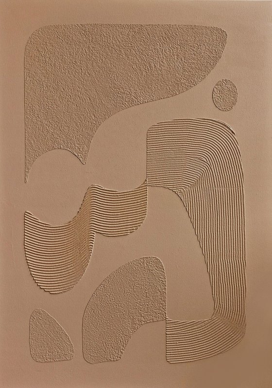 "Biege bay" Beige abstract acrylic art