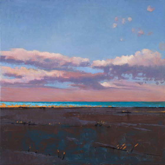 Summer Sunset in Florida 30x30" 76x76cm by Bo Kravchenko