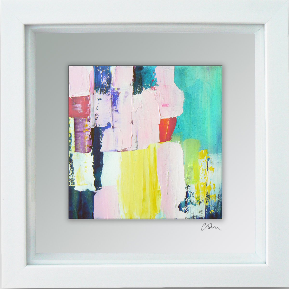 Framed ready to hang original abstract - Petals #4 by Carolynne Coulson