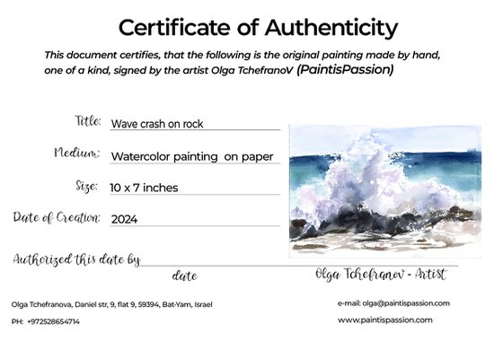 Wave crash on rock #3