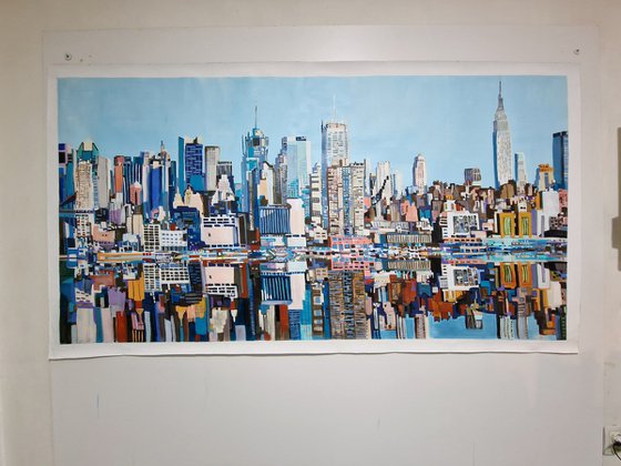 Urban Skyline Reflection New York