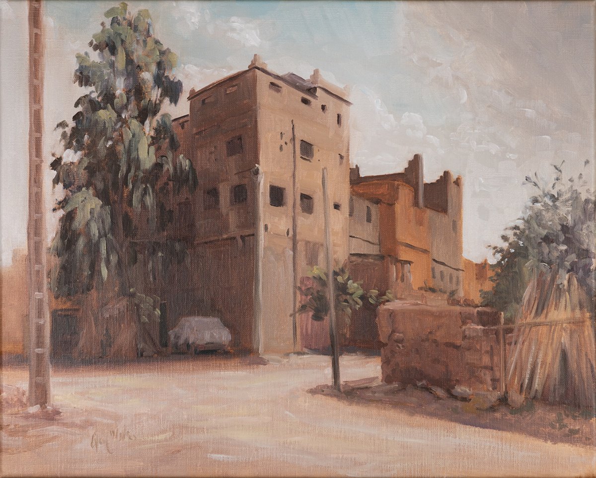 Impressionistic Cityscapes Oil Painting By Cedric Visser, 20 X 16, Tabounte, Original Artwork