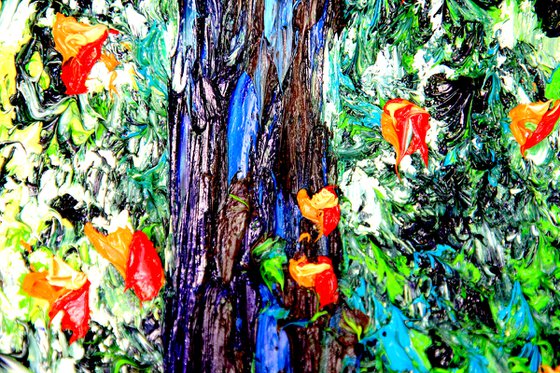 Abstract forest artworks painting