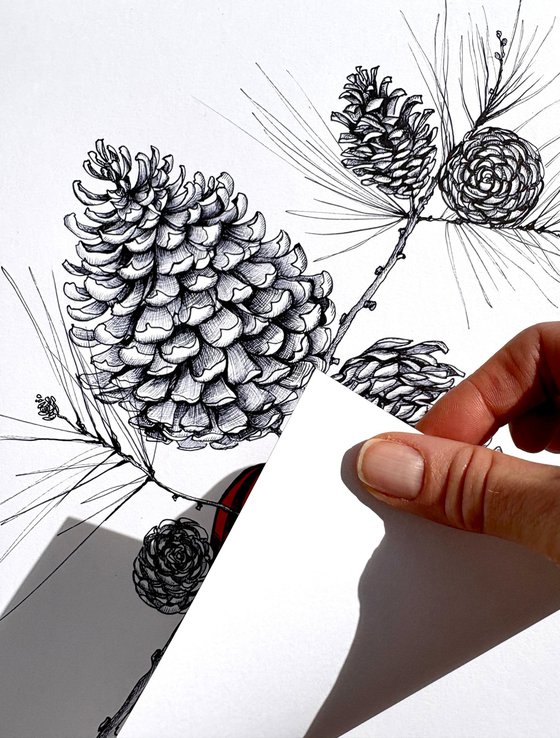 FESTIVE PINECONE BRANCH