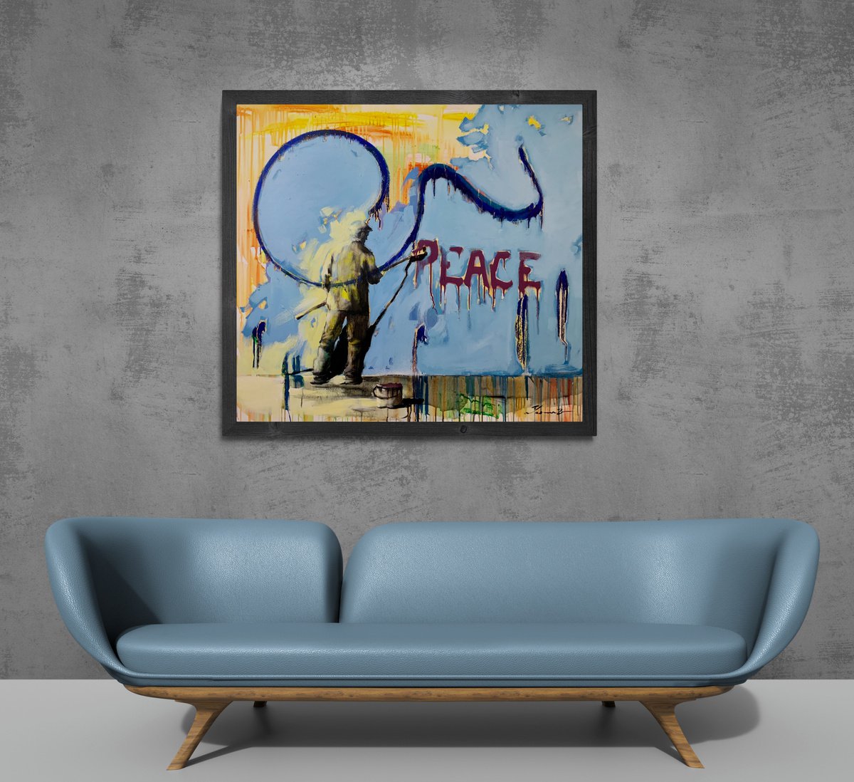 Big bright painting - PEACE - Pop art - Urban - Expressionism - 2022 by Yaroslav Yasenev