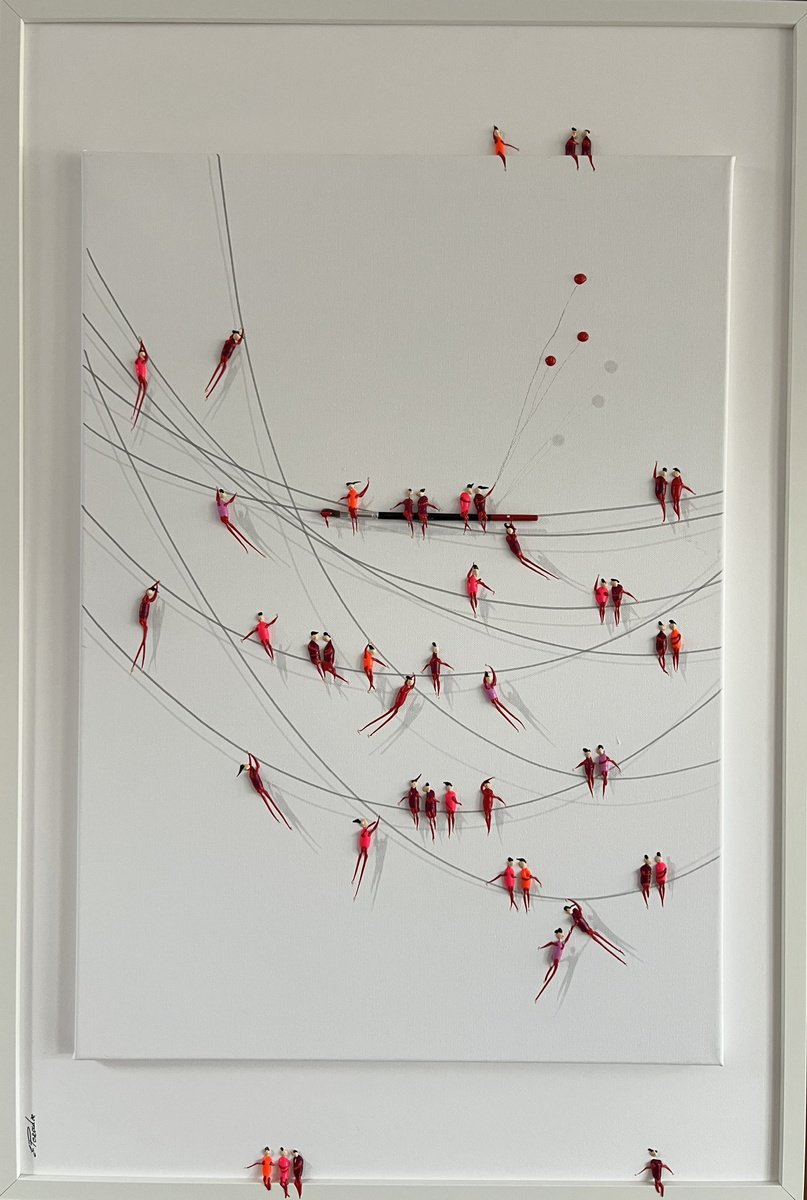 Abstract Portrait Acrylic Painting By Eka Peradze, 25 X 37, Freedom People Eka Peradze, Original Artwork