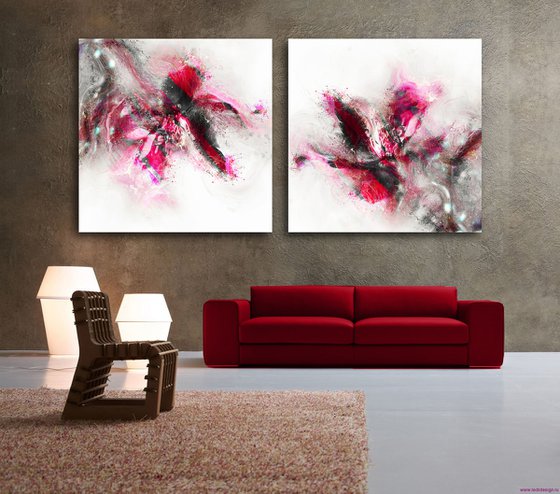 Delirios XVII/XL large diptych, set of 2 panels