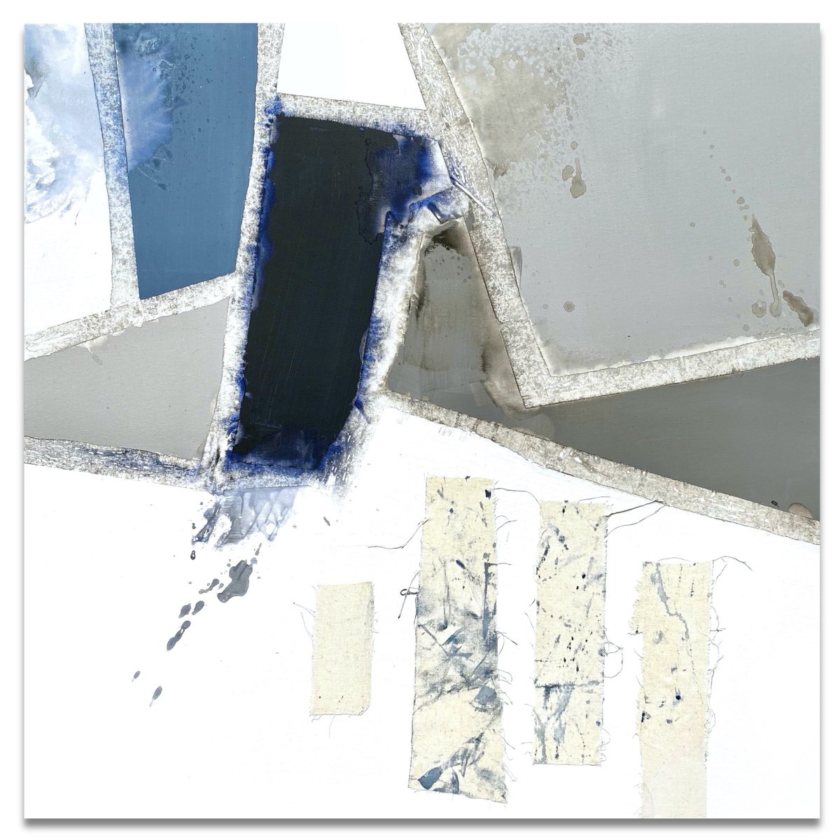 Abstract Painting By Cristina Dalla Valentina, 31 X 31, Unfolding /6, Original Artwork