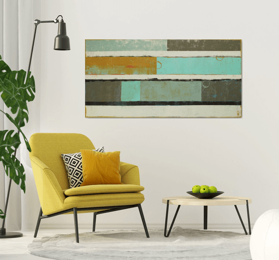 XL - Natural Lines Landscape - Abstract Large Painting - Ronald Hunter - 18A