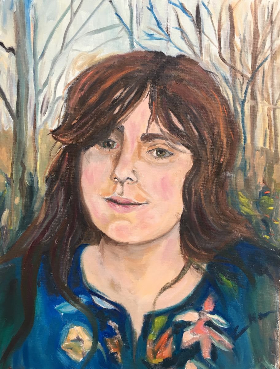 self portrait of artist as a younger person by Lydia Knox
