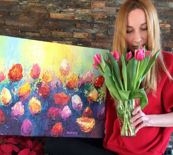 "Tulips" flowers art