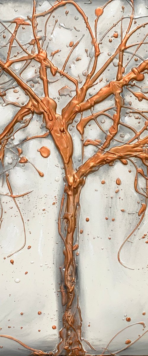 Urban Copper Grey Tree by Carol Wood
