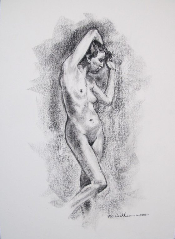 standing female nude