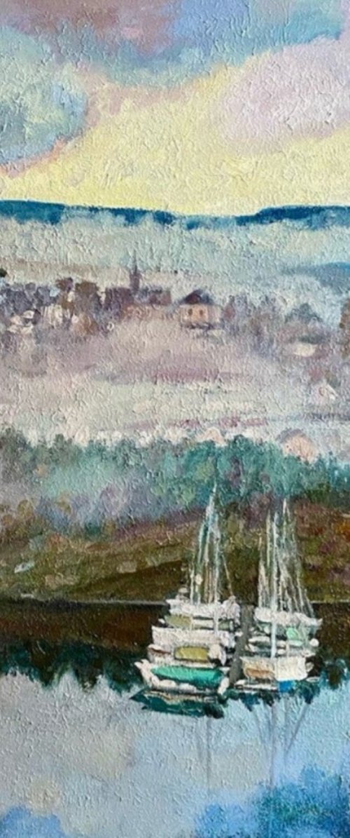 Fog over Ormøya by Nadezda Stupina