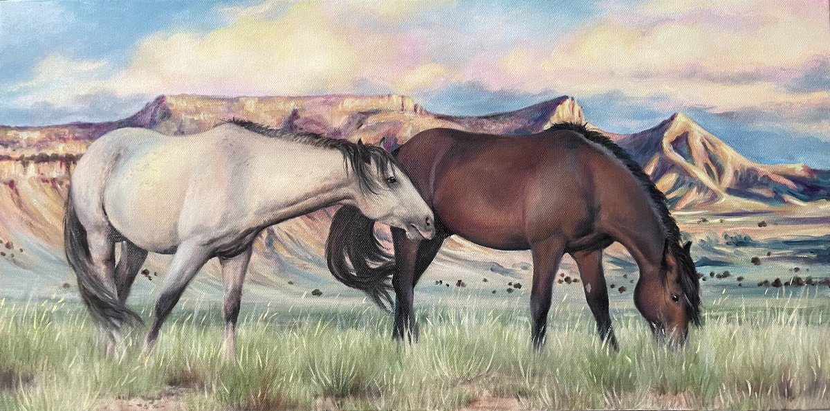 Oil Painting , Last Light By Kristi Rauckis, 24 X 12, Artwork For Sale On Artfinder