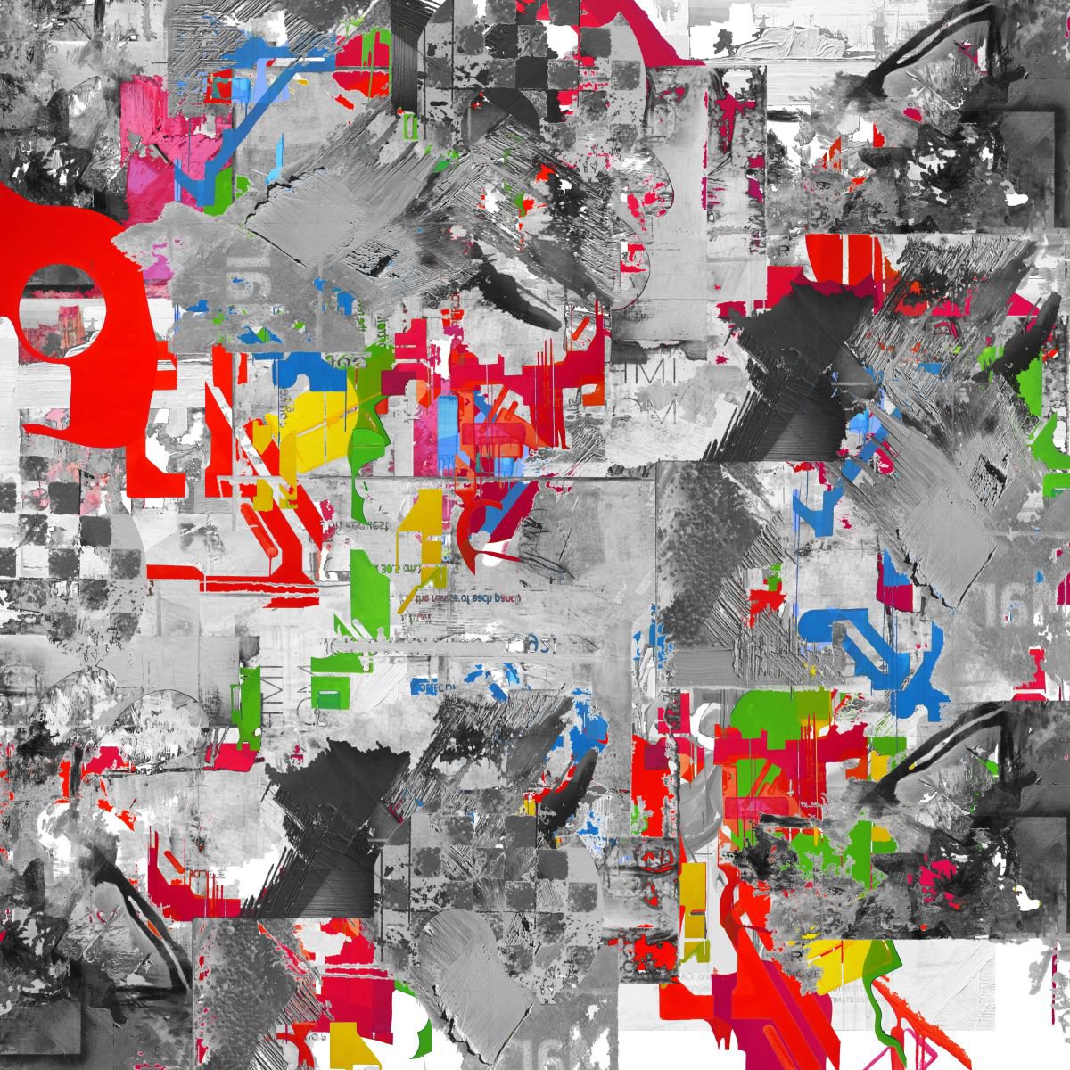 Abstract Limited Edition Print By The Most Active, 19 X 19", Time For Change, Original Artwork