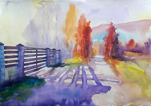Purple shadows by Boris Serdyuk