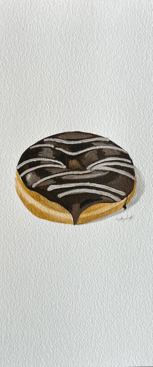 Chocolate donut by Amelia Taylor