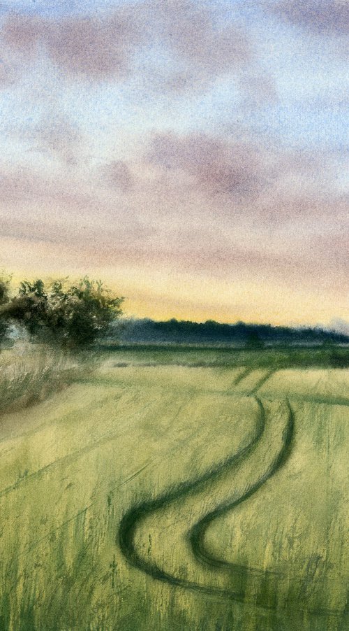 Landscape painting 28x38 cm by Tetiana Koda