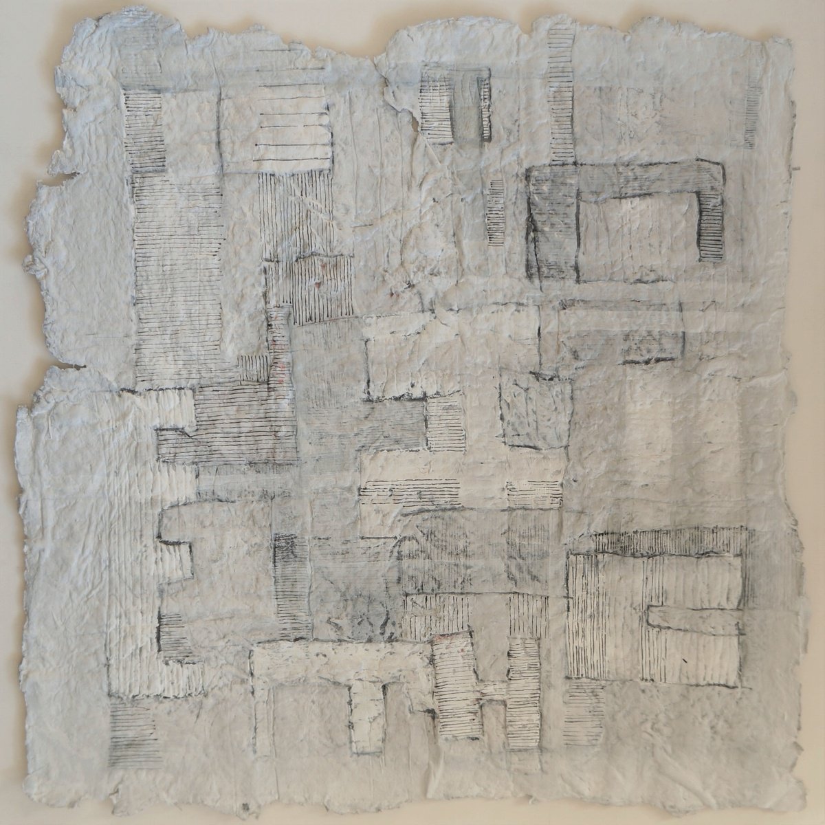 Geometric Abstract Painting By Anna Jannack, 12 X 12, Mind Shaping Ii, Original Artwork