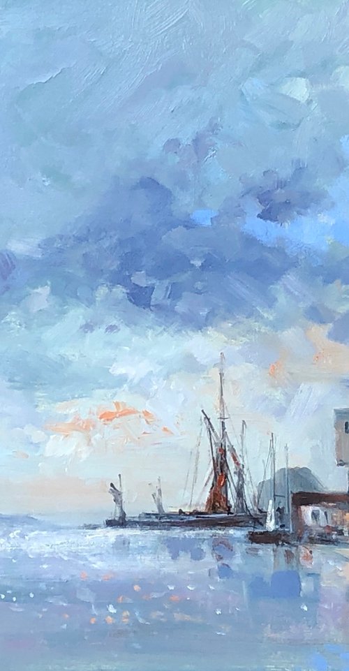 Thames Barges on the Swale by Alan Bickley