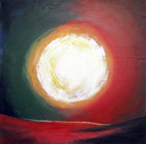 landscape painting abstract wall art "sunshine daydream" contemporary modern art acrylic 36 x 36 inches by Stuart Wright
