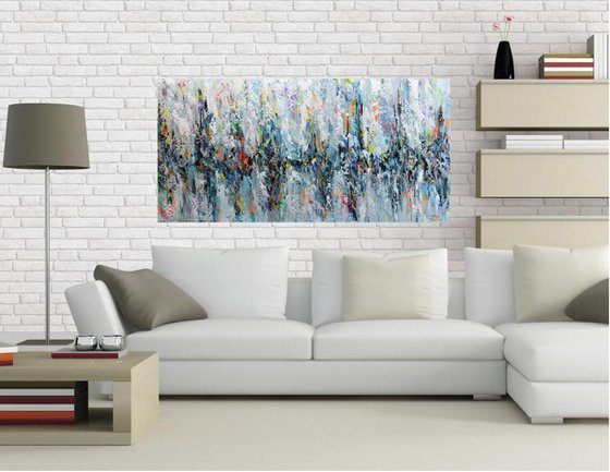 Colors of Hope - Large Abstract Painting, Colorful Contemporary Wall Art Canvas