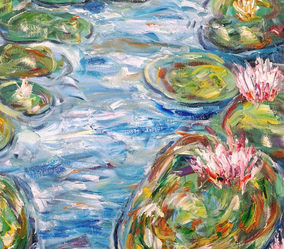 Magical Water Lilies M 1 / Oil